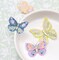 K&Company Antique Garden Dimensional Stickers - Fabric Butterfly, 8pcs